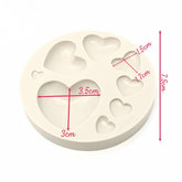 Molde Silicona Corazones Surtidos Mini x 8